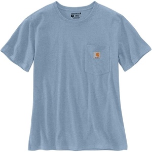 image:imageCarhartt Womens Iconic WK87 Pocket TShirt CloseoutAlpine Blue Heather