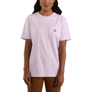 image:imageCarhartt Womens Iconic WK87 Pocket TShirt CloseoutAmethyst Fog Nep