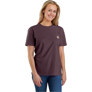 image:imageCarhartt Womens Iconic WK87 Pocket TShirt CloseoutBlackberry Heather