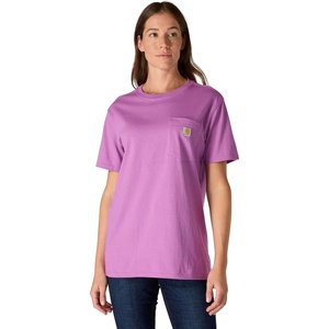 image:imageCarhartt Womens Iconic WK87 Pocket TShirt CloseoutCherry Bloom