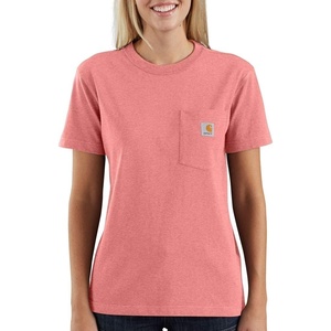 image:imageCarhartt Womens Iconic WK87 Pocket TShirt CloseoutCoral Haze Heather