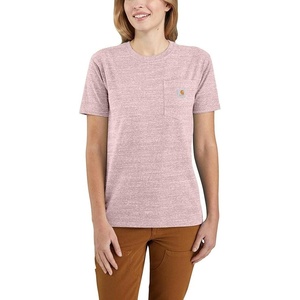 image:imageCarhartt Womens Iconic WK87 Pocket TShirt CloseoutCrepe Snow Heather