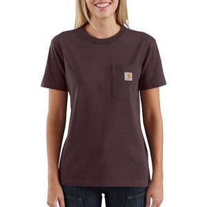 image:imageCarhartt Womens Iconic WK87 Pocket TShirt CloseoutDeep Wine