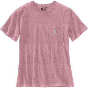 image:imageCarhartt Womens Iconic WK87 Pocket TShirt CloseoutFoxglove Snow Heather