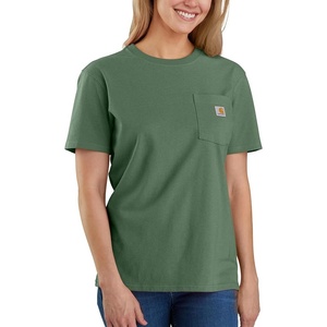 image:imageCarhartt Womens Iconic WK87 Pocket TShirt CloseoutFrosted Balsam