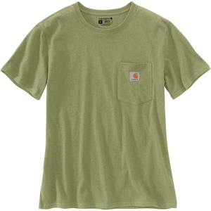 image:imageCarhartt Womens Iconic WK87 Pocket TShirt CloseoutGreen Olive Heather