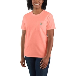 image:imageCarhartt Womens Iconic WK87 Pocket TShirt CloseoutHibiscus Heather
