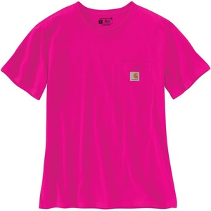 image:imageCarhartt Womens Iconic WK87 Pocket TShirt CloseoutPink Glow