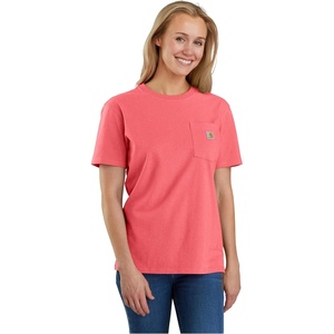 image:imageCarhartt Womens Iconic WK87 Pocket TShirt CloseoutPink Salmon Heather