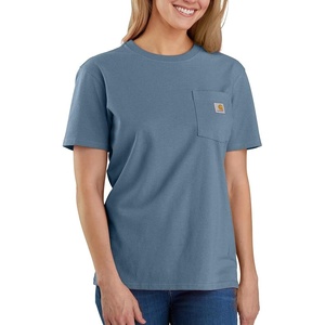 image:imageCarhartt Womens Iconic WK87 Pocket TShirt CloseoutThundercloud Heather