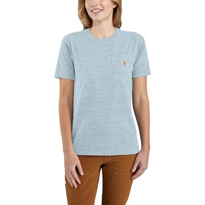 image:imageCarhartt Womens Iconic WK87 Pocket TShirt CloseoutTourmaline Snow Heather