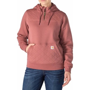 image:imageCarhartt Womens Paxton Quilted Quarter Zip SweatshirtDark Rose Tint