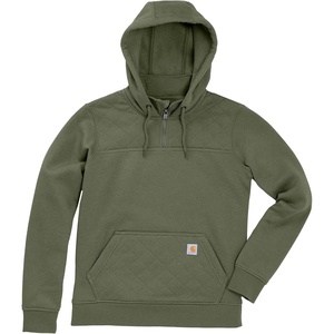 image:imageCarhartt Womens Paxton Quilted Quarter Zip SweatshirtDusty Olive