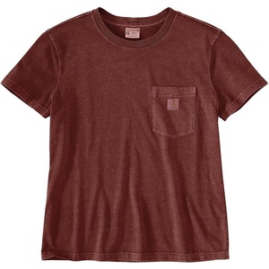 image:imageCarhartt Womens Relaxed Fit Lightweight Short Sleeve Garment Dye Pocket TShirtDeep Spice Red
