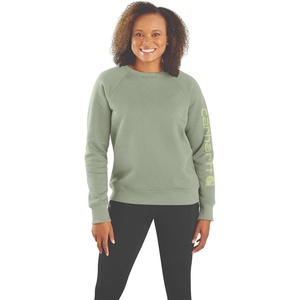 image:imageCarhartt Womens Relaxed Fit Midweight Graphic Crewneck SweatshirtSage Heather