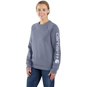image:imageCarhartt Womens Relaxed Fit Midweight Graphic Crewneck SweatshirtWisteria Heather
