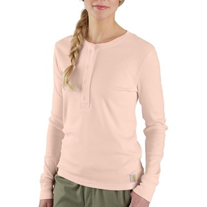 image:imageCarhartt Womens TENCEL Fiber Series Relaxed Fit LongSleeve Ribbed HenleyGeorgia Peach