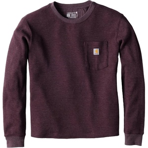 image:imageCarhartt Womens Waffle Knit Loose Ls TShirtDeep Cherrywood