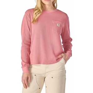 image:imageCarhartt Womens Waffle Knit Loose Ls TShirtRose Tint