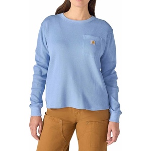 image:imageCarhartt Womens Waffle Knit Loose Ls TShirtWorkwear Blue