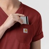 image:imageCarhartt Force CrossFlex Knit Womens Crew Neck Scrub TopAmber Terrain