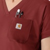 image:imageCarhartt Force CrossFlex Knit Womens Crew Neck Scrub TopAmber Terrain