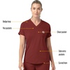 image:imageCarhartt Force CrossFlex Knit Womens Crew Neck Scrub TopAmber Terrain