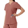 image:imageCarhartt Force CrossFlex Knit Womens Crew Neck Scrub TopWild Rose