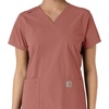 image:imageCarhartt Force CrossFlex Knit Womens Crew Neck Scrub TopWild Rose