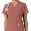 image:imageCarhartt Force CrossFlex Knit Womens Crew Neck Scrub TopWild Rose