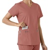 image:imageCarhartt Force CrossFlex Knit Womens Crew Neck Scrub TopWild Rose