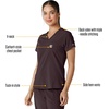 image:imageCarhartt Force CrossFlex Womens Tuckin Scrub TopDark Sepia