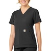 image:imageCarhartt Scrubs C12237 Womens Rugged Flex Modern Fit 4Pocket VNeckBlack