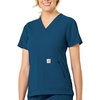 image:imageCarhartt Scrubs C12237 Womens Rugged Flex Modern Fit 4Pocket VNeckCaribbean