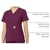 image:imageCarhartt Scrubs C12237 Womens Rugged Flex Modern Fit 4Pocket VNeckWine