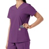image:imageCarhartt Scrubs C12313 Womens Force Essentials Modern Fit VNeck TopEggplant
