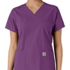 image:imageCarhartt Scrubs C12313 Womens Force Essentials Modern Fit VNeck TopEggplant