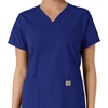 image:imageCarhartt Scrubs C12313 Womens Force Essentials Modern Fit VNeck TopGalaxy Blue