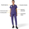 image:imageCarhartt Scrubs C12313 Womens Force Essentials Modern Fit VNeck TopGrape
