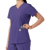 image:imageCarhartt Scrubs C12313 Womens Force Essentials Modern Fit VNeck TopGrape