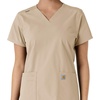 image:imageCarhartt Scrubs C12313 Womens Force Essentials Modern Fit VNeck TopKhaki