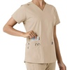 image:imageCarhartt Scrubs C12313 Womens Force Essentials Modern Fit VNeck TopKhaki