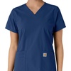 image:imageCarhartt Scrubs C12313 Womens Force Essentials Modern Fit VNeck TopNavy
