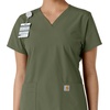 image:imageCarhartt Scrubs C12313 Womens Force Essentials Modern Fit VNeck TopOlive