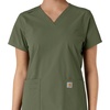 image:imageCarhartt Scrubs C12313 Womens Force Essentials Modern Fit VNeck TopOlive