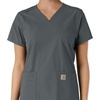 image:imageCarhartt Scrubs C12313 Womens Force Essentials Modern Fit VNeck TopPewter