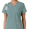 image:imageCarhartt Scrubs C12313 Womens Force Essentials Modern Fit VNeck TopSummer Blue