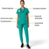 image:imageCarhartt Scrubs C12313 Womens Force Essentials Modern Fit VNeck TopTeal
