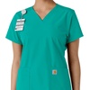 image:imageCarhartt Scrubs C12313 Womens Force Essentials Modern Fit VNeck TopTeal