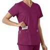 image:imageCarhartt Scrubs C12313 Womens Force Essentials Modern Fit VNeck TopWine